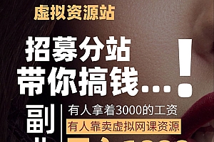 想在互联网上分一本羹,你可以没有钱,但要有赚钱的能力,2024开个虚拟资源站,你知道到底能赚多少钱?