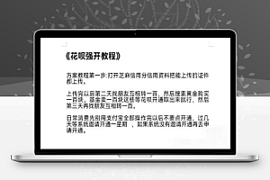 揭秘2024年强开花呗教程
