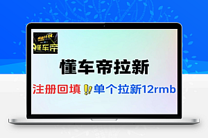 懂车帝邪修拉新玩法简单注册回填单个拉新12元