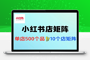 小红书每个店500个品10个店矩阵