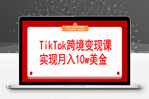 TikTok跨境变现课:账号起号、独立站搭建、投流优化,30天实现月入10w美金
